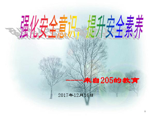 强化安全意识-提高安全素养PPT课件