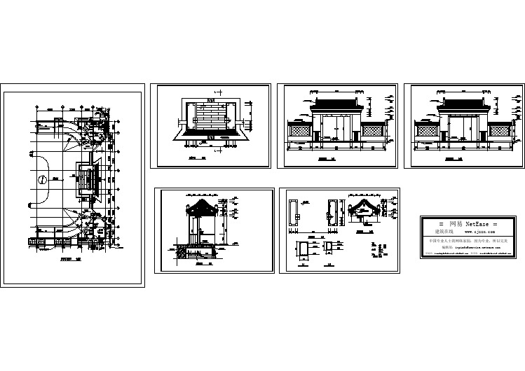 【设计图纸】古建大门全套施工图(精美CAD图例)