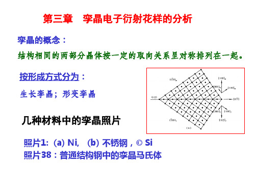 第3章 孪晶电子衍射图的分析