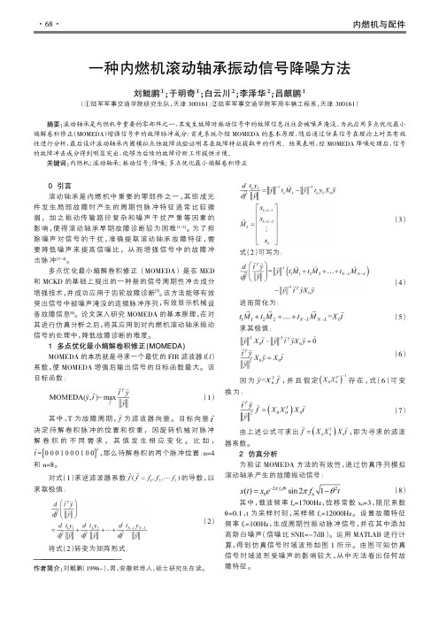 一种内燃机滚动轴承振动信号降噪方法