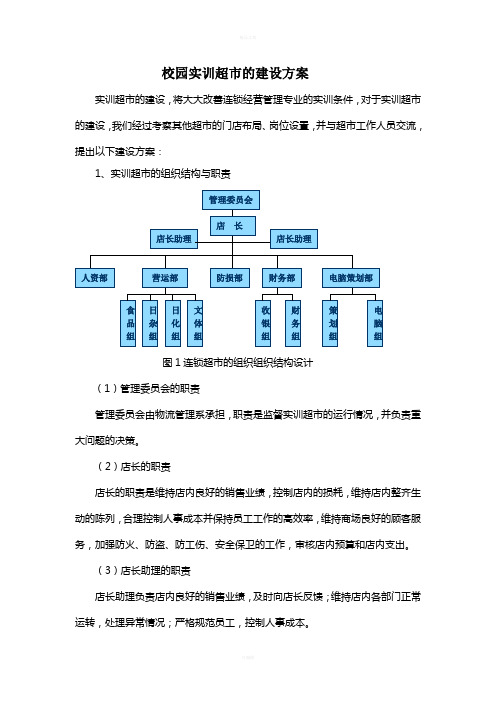 实训超市建设方案(1)