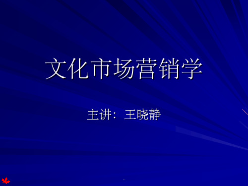 《文化市场营销学》ppt课件