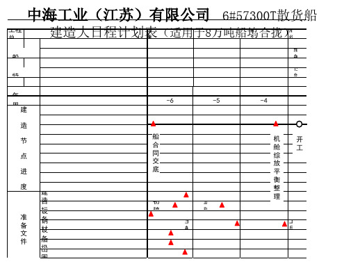 散货船标准建造综合大日程表计划表(参考)