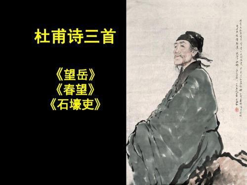 杜甫诗三首《望岳》《春望》《石壕吏》ppt课件