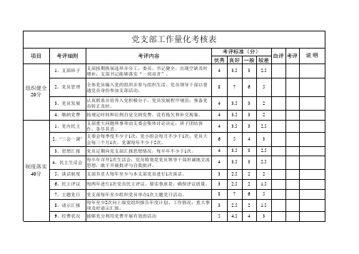 1党支部工作量化考核表