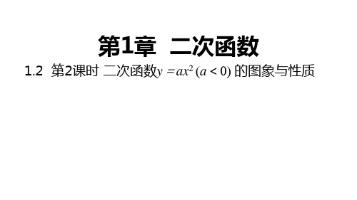 湘教版数学九年级下册二次函数y=ax2(a＜0)的图象与性质(第2课时)课件