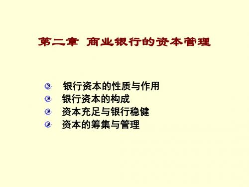 商业银行的资本管理(ppt 106页)