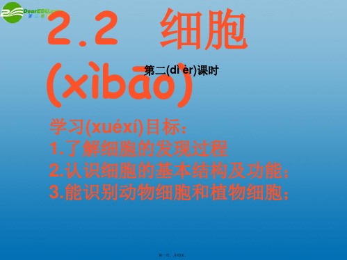 七年级科学上册 2.2 细胞第二课时课件 浙教版