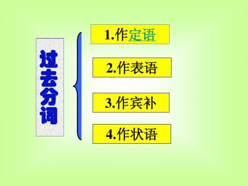 非谓语-过去分词