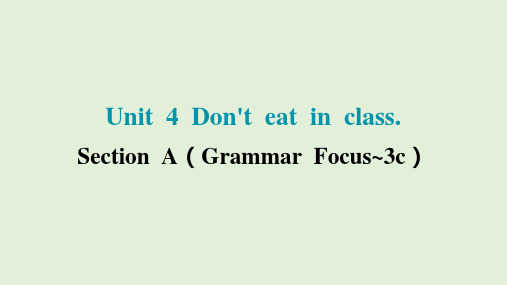 Unit+4++Section+A(Grammar+Focus~3c) 人教版七年级英语下册