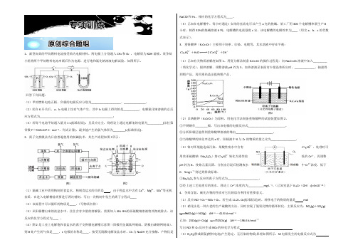 2021年全国高考考前热点题型(命题揭秘)之电化学：综合题组 