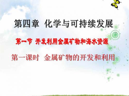 高中化学必修2 4.1开发利用金属矿物和海水资源 课件 (共53张PPT)