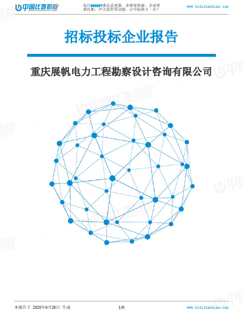 重庆展帆电力工程勘察设计咨询有限公司-招投标数据分析报告