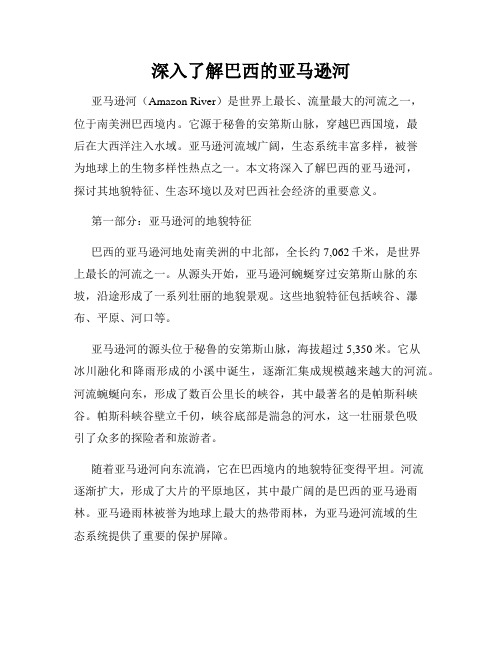 深入了解巴西的亚马逊河