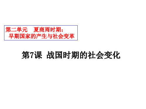 部编版七年级历史上册7《战国时期的社会变化》教学课件ppt