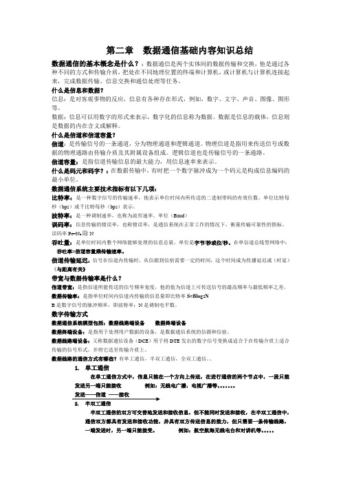 第二章  数据通信基础内容知识总结