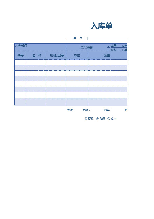 仓库出入库表格大全