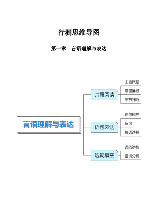 2024年公务员考试行测思维导图