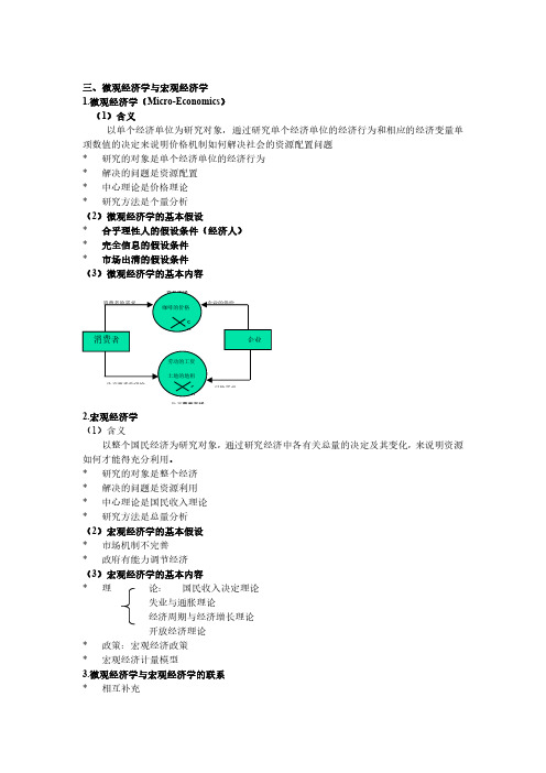 西经微观知识点总结(高鸿业)