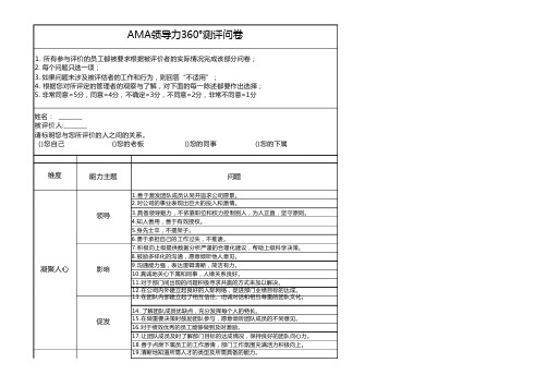 ama领导力测评问卷