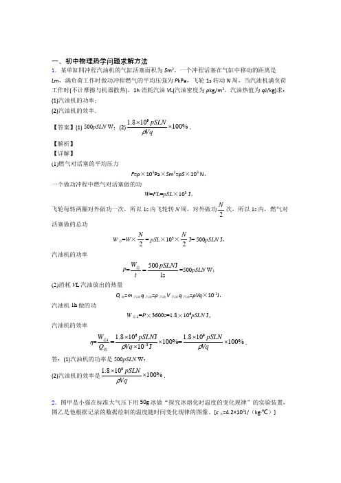 2020-2021中考物理 热学问题 综合题含答案解析