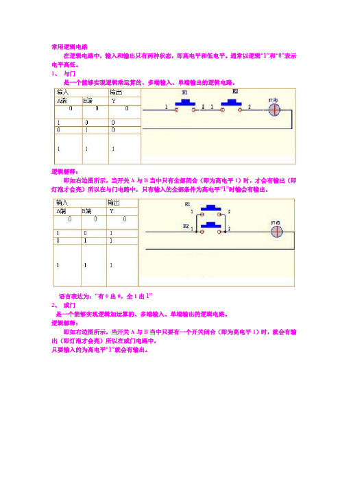 常用逻辑电路