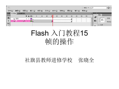 Flash 入门教程15：帧的操作