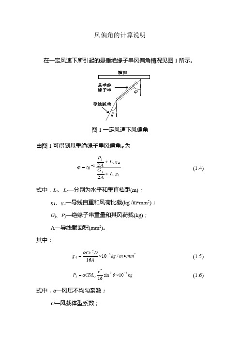 风偏角的计算说明