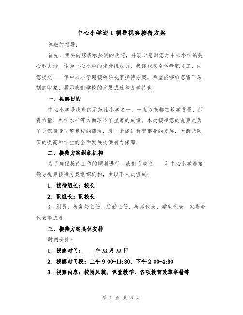 中心小学迎l领导视察接待方案(三篇)