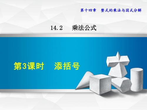 部编版八年级数学上册14.2.3 添括号(课件)【新版】