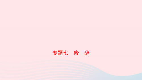 山东省泰安市2019年中考语文专题复习七修辞课件201901