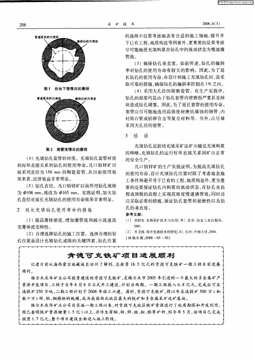 肯德可克铁矿项目进展顺利