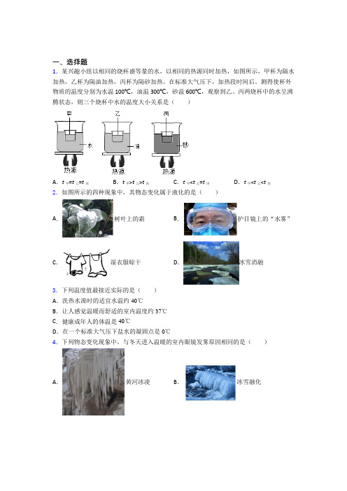 深圳沙井中学初中物理八年级上册期中测试(答案解析)