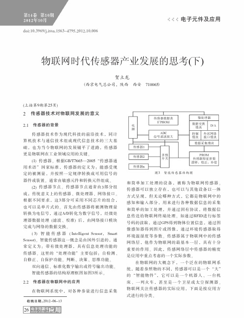 物联网时代传感器产业发展的思考下贺立龙