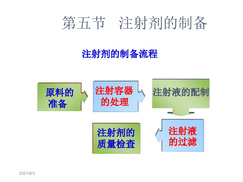 第五节注射剂的制备