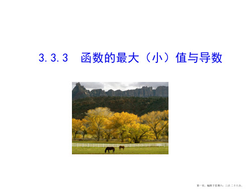 2017版高中数学选修1-1(课件)：3.3 导数在研究函数中的应用 3.3.3 函数的最大(小)值