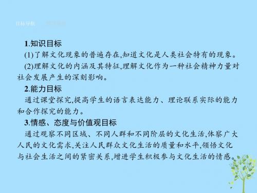 2018_2019学年高中政治第一单元文化与生活第一课文化与社会第一框体味文化课件新人教版必修3