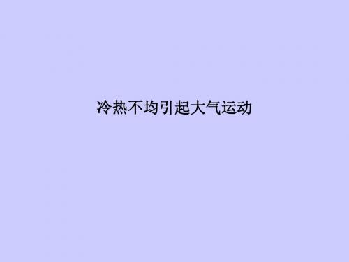 冷热不均引起大气运动PPT课件24