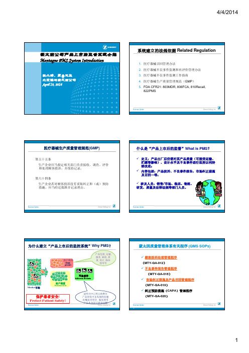 3-北京蒙太因产品上市后监督系统介绍 2014-4-10 PPT