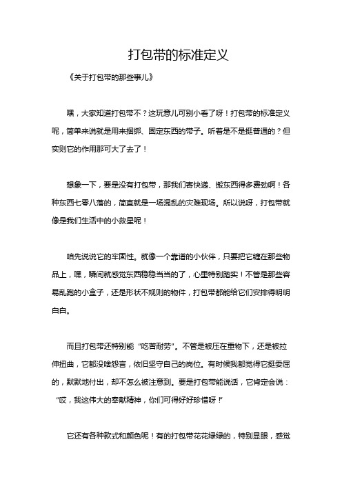 打包带的标准定义