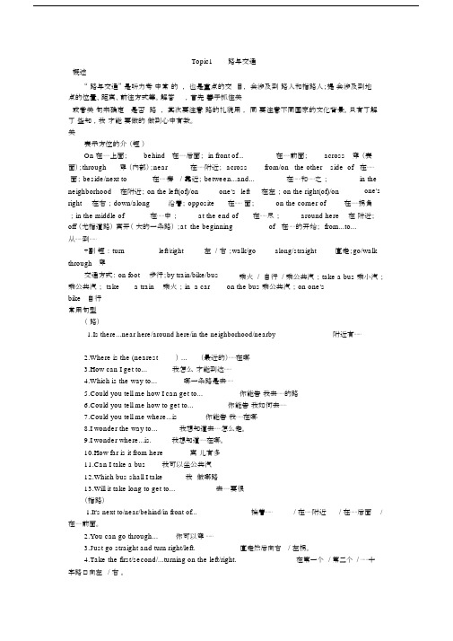 中考英语听力常考话题共15个话题.docx