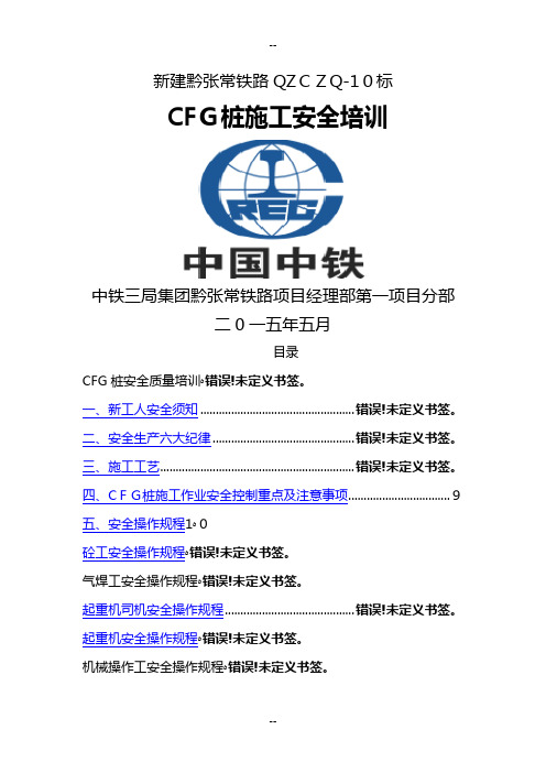 CFG桩安全质量教育培训详解