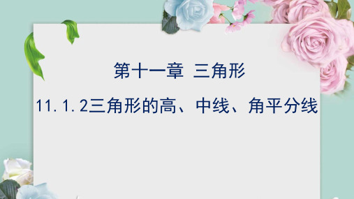 初中数学人教版《三角形的高、中线与角平分线》优秀公开课ppt1