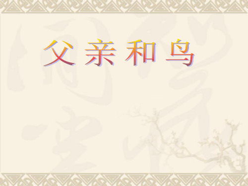 鲁教版语文二上《父亲和鸟》课件1