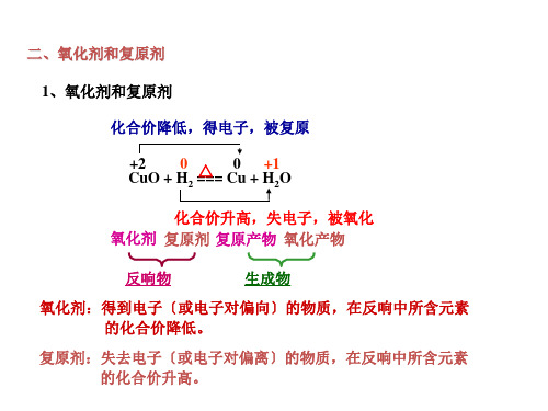 高中化学2课时  多角度认识氧化还原反应优秀课件