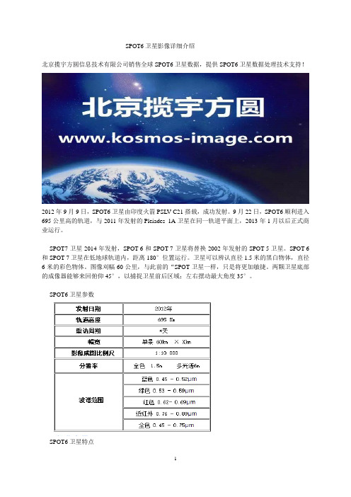 SPOT6卫星影像详细介绍