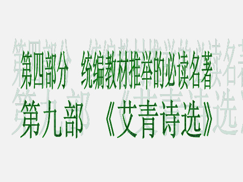 中考语文名著复习：《艾青诗选》