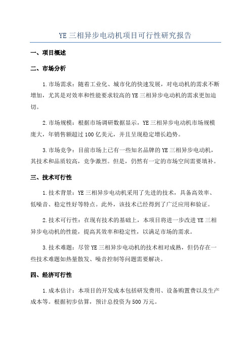 YE三相异步电动机项目可行性研究报告