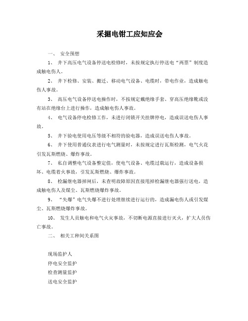 采掘电钳工应知应会