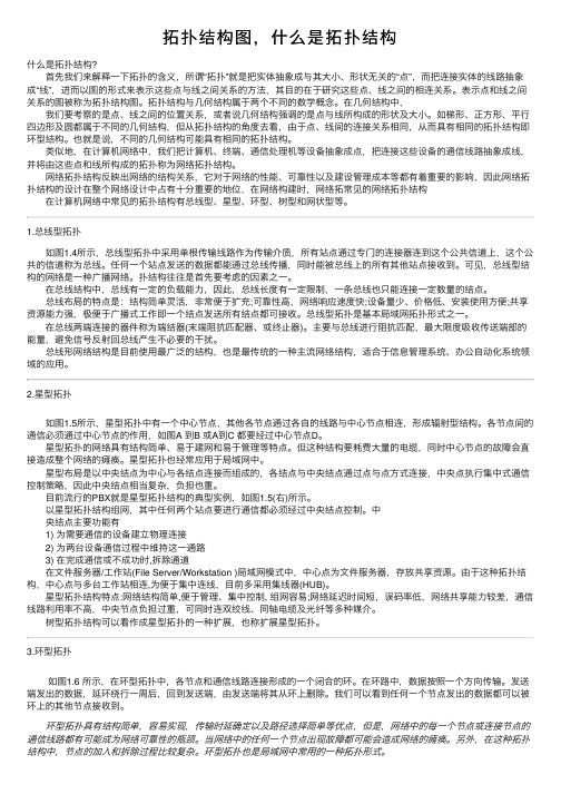 拓扑结构图，什么是拓扑结构